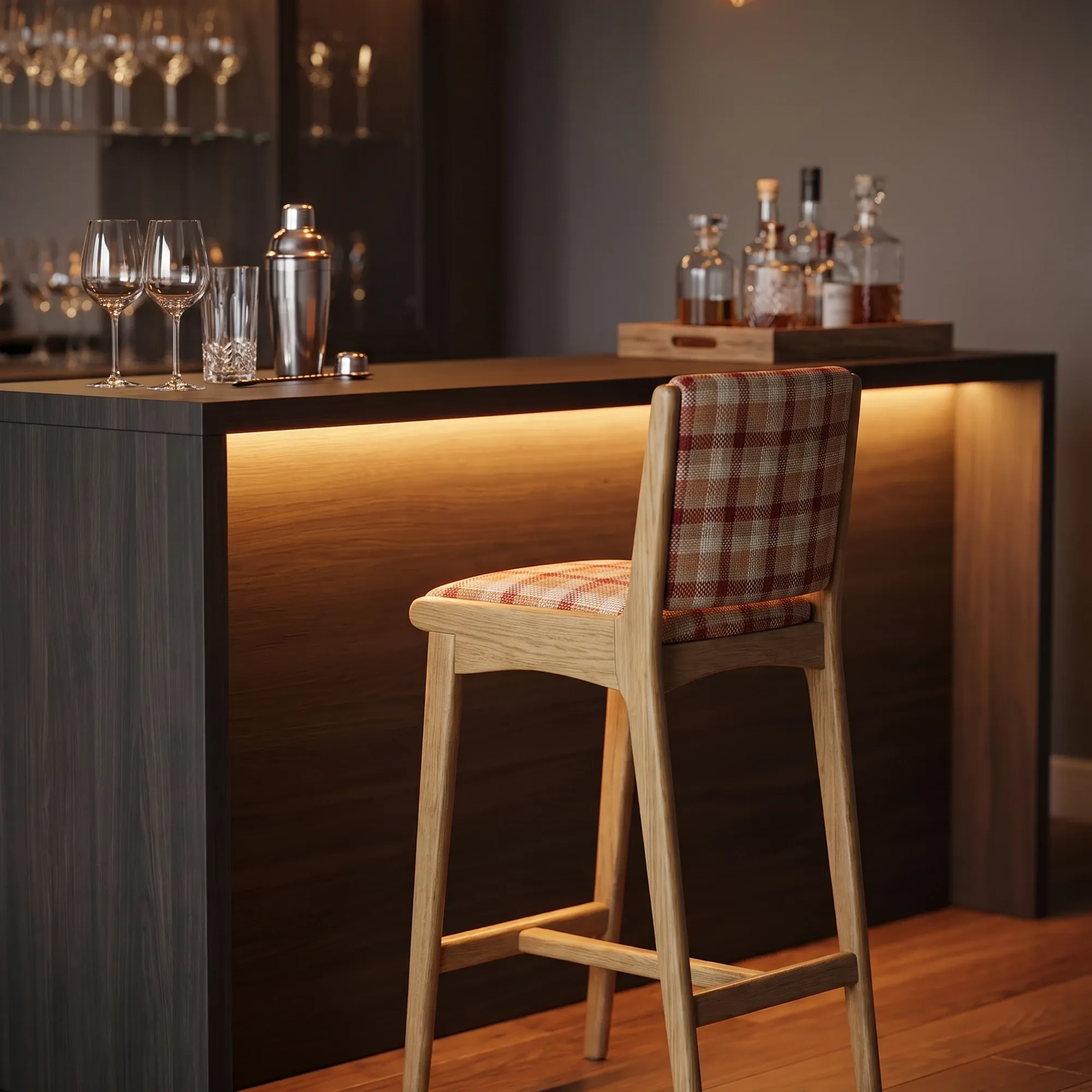 Tuğ Bar Sandalyesi, Masif meşe, görsel 3
